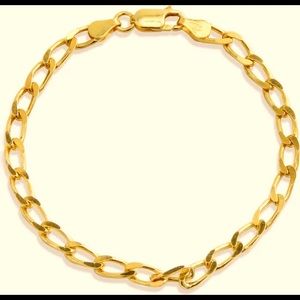 SAVVY CIE JEWELS 18K Gold Chain Link Bracelet